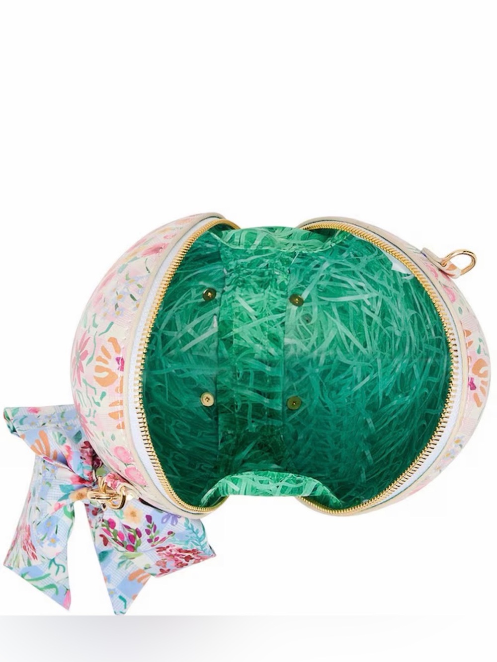 Betsey Johnson The Plot Chickens Floral Egg-Top Handle/crossbody floral Pastels - Picture 3 of 7
